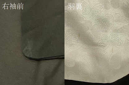 平和屋着物＃羽織　寿光織　枯山水　黒地　金銀糸　正絹　逸品　CABF9064in