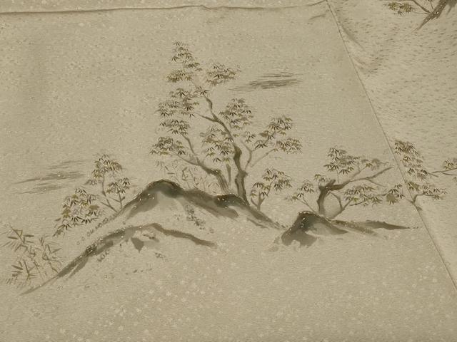 平和屋着物＃羽織　草木文　金彩　正絹　逸品　CABF9065in
