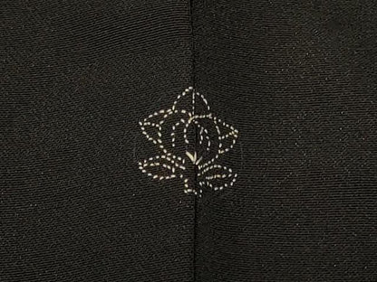 平和屋着物＃羽織　枝葉文　黒地　正絹　逸品　未使用　CABF9066in