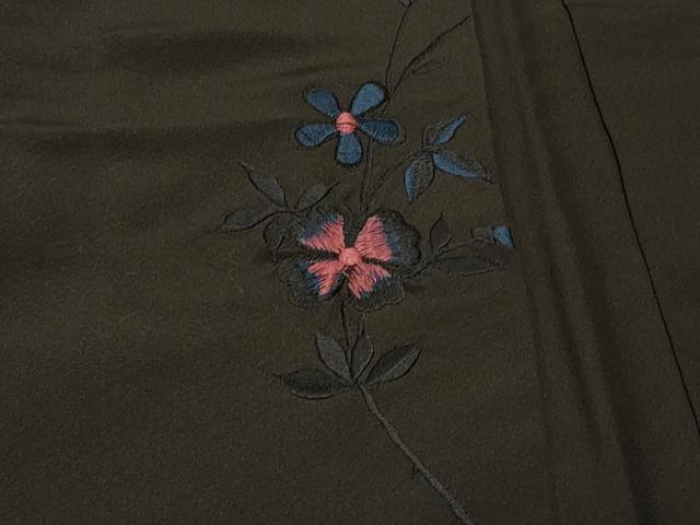 平和屋着物＃羽織　総刺繍　枝花文　黒地　正絹　逸品　CABF9077in