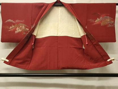 平和屋着物＃羽織　寿光織　遠山風景文　金銀糸　正絹　逸品　CABF9078in