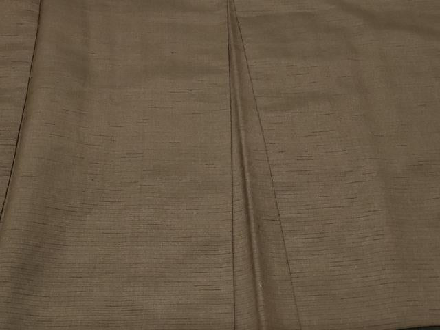 平和屋着物＃男性　長羽織　紬地　黒橡色　正絹　逸品　CABF9084in