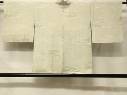 平和屋着物＃羽織　寿光織　草花文　金糸　正絹　逸品　CABF9093in