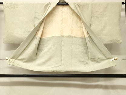 平和屋着物＃羽織　寿光織　草花文　金糸　正絹　逸品　CABF9093in