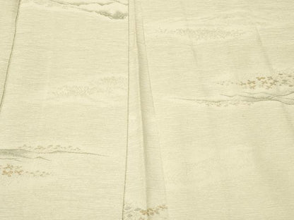 平和屋着物＃羽織　寿光織　草花文　金糸　正絹　逸品　CABF9093in