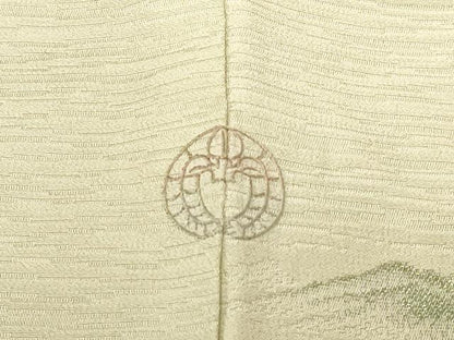 平和屋着物＃羽織　寿光織　草花文　金糸　正絹　逸品　CABF9093in