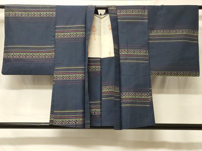 平和屋着物＃本場大島紬　羽織　吉祥横段文　正絹　逸品　CABF9103in