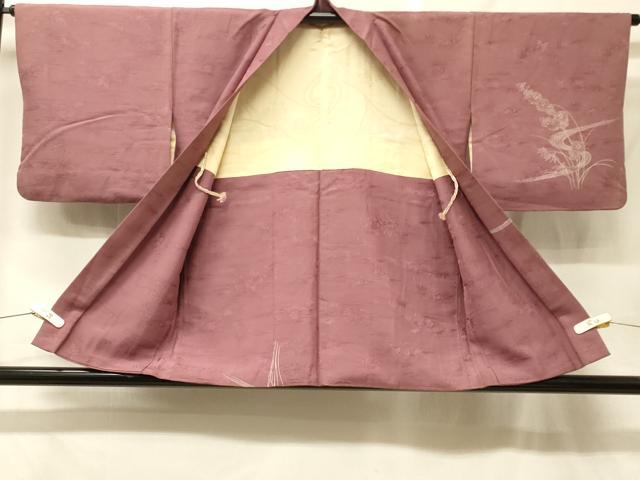 平和屋着物＃羽織　流水草花文　正絹　逸品　CABF9109in