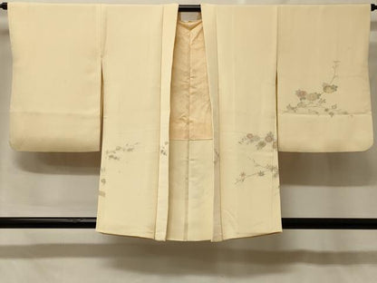 平和屋着物＃羽織　寿光織　草花文　金糸　正絹　逸品　CABF9110in