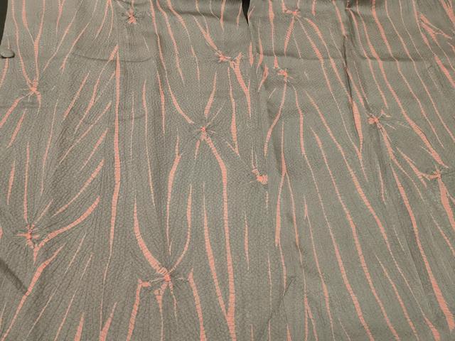 平和屋着物＃道行コート　木目絞り　正絹　逸品　CABF9117in