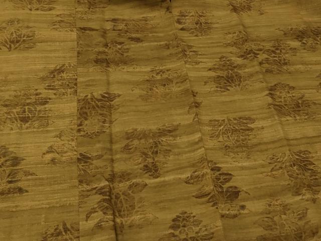 平和屋着物＃道行コート　紬地　草花文　正絹　逸品　CABF9118in