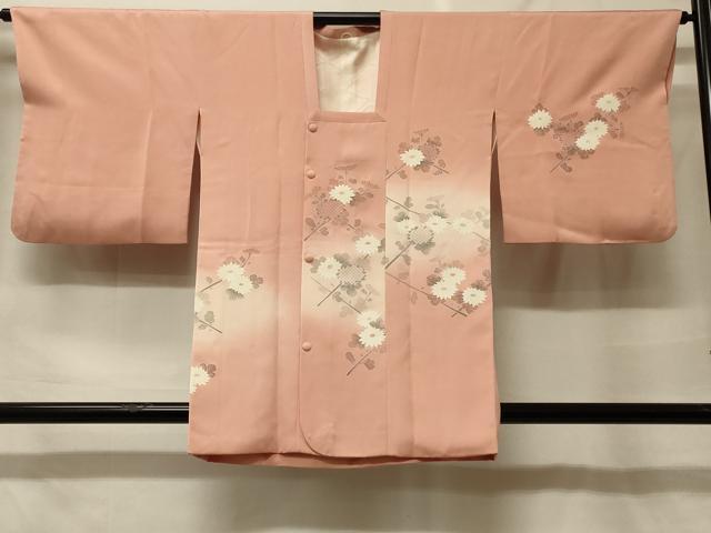 平和屋着物＃道行コート　刺繍　草花文　暈し染め　正絹　逸品　CABF9120in