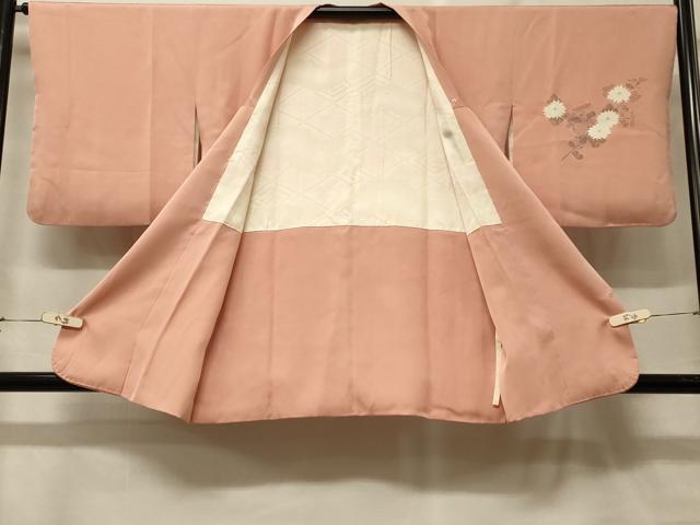 平和屋着物＃道行コート　刺繍　草花文　暈し染め　正絹　逸品　CABF9120in