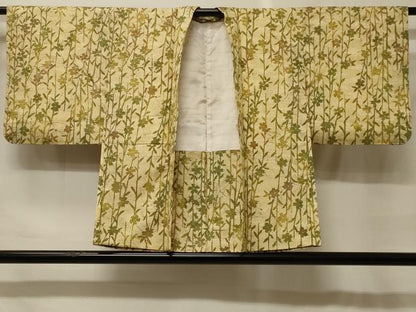 平和屋着物＃羽織　枝花文　正絹　逸品　CABF9128in