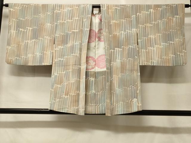 平和屋着物＃羽織　幾何学文様　暈し染め　正絹　逸品　CABF9130in