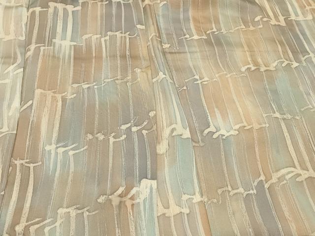 平和屋着物＃羽織　幾何学文様　暈し染め　正絹　逸品　CABF9130in