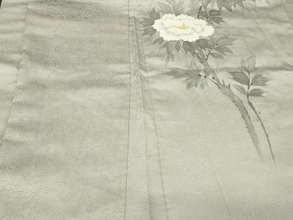 平和屋着物＃羽織　手描き　枝花文　暈し染め　正絹　逸品　CABF9131in