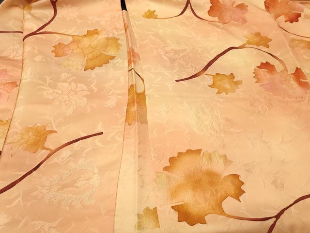 平和屋着物＃羽織　地紋起こし　更紗花文　暈し染め　正絹　逸品　CABF9132in
