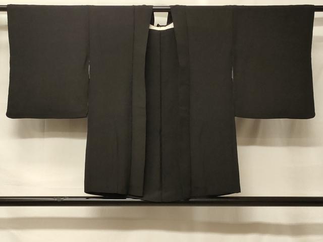 平和屋着物＃羽織　寿光織　正倉院花文　黒地　銀糸　正絹　逸品　CABF9137in