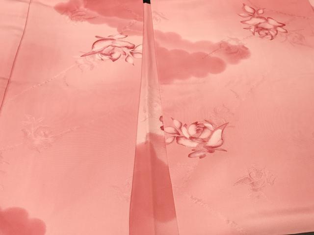平和屋着物＃羽織　地紋起こし　雲重ね草花文　暈し染め　正絹　逸品　CABF9138in