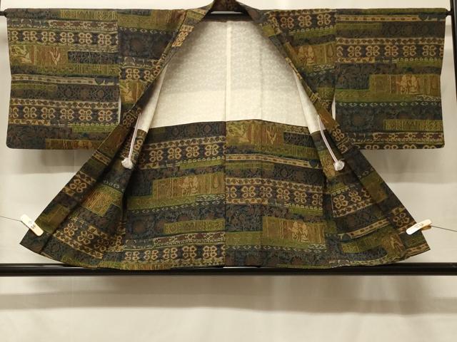 平和屋着物＃羽織　壁画文様　正絹　逸品　CABF9139in