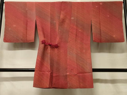 平和屋着物＃染色作家　斉藤三才　道中着　斜線文　暈し染め　ロング丈　正絹　逸品　未使用　CABF9140in