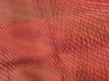 平和屋着物＃染色作家　斉藤三才　道中着　斜線文　暈し染め　ロング丈　正絹　逸品　未使用　CABF9140in