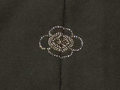 平和屋着物＃羽織　総刺繍　結び紐文　黒地　正絹　逸品　CABF9142in