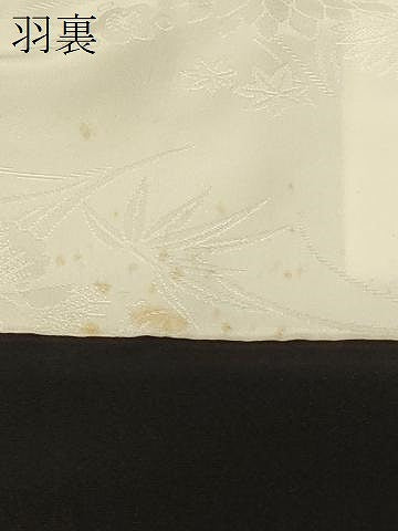 平和屋着物＃羽織　枝梅文　黒地　金銀彩　正絹　逸品　CABF9147in