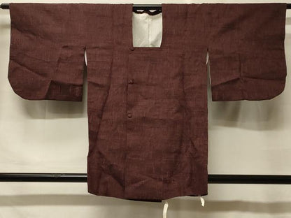 平和屋着物＃道行コート　ふくれ織　霞文　正絹　逸品　CABF9152in