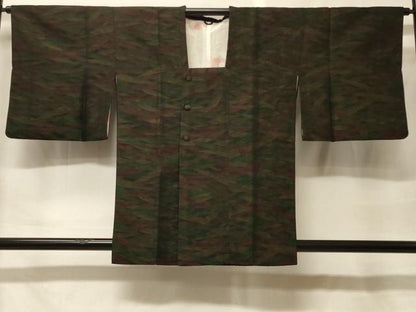 平和屋着物＃道行コート　笹地紋　正絹　逸品　CABF9159in