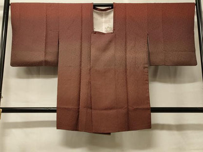 平和屋着物＃道行コート　ふくれ織　小花地紋　暈し染め　正絹　逸品　CABF9162in
