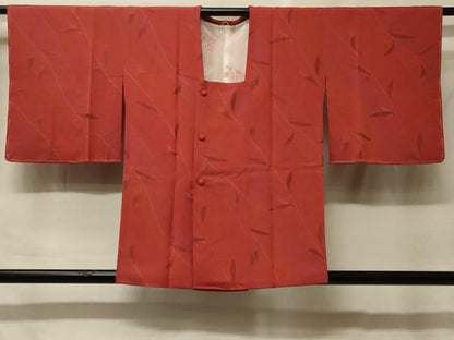 平和屋着物＃道行コート　地紋起こし　枝葉文　正絹　逸品　CABF9169in