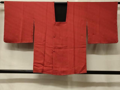 平和屋着物＃道行コート　リバーシブル　斜線文　暈し染め　黒地　反端付き　正絹　逸品　未使用　CABF9171in