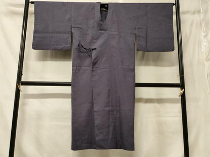 平和屋着物＃道中着　色無地　単衣　鳩羽色　ロング丈　洗える着物　CABF9172in