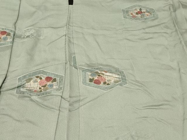 平和屋着物＃羽織　亀甲枝花文　金彩　正絹　逸品　未使用　CABF9175in