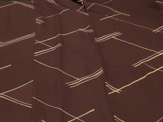 平和屋着物＃道行コート　幾何学文様　正絹　逸品　CABF9186in