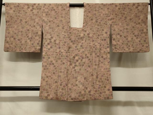 平和屋着物＃道行コート　石畳文　正絹　逸品　CABF9187in