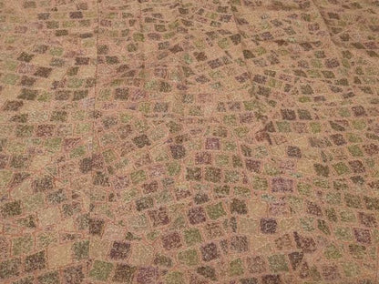 平和屋着物＃道行コート　石畳文　正絹　逸品　CABF9187in