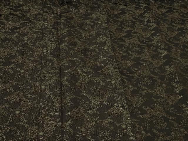 平和屋着物＃道行コート　寿光織　草花文　正絹　逸品　CABF9195in