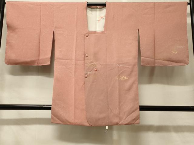平和屋着物＃道行コート　駒刺繍　花籠文　金銀彩　正絹　逸品　CABF9197in