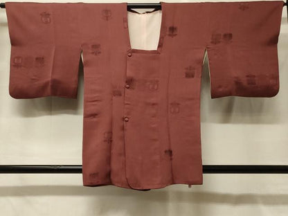 平和屋着物＃道行コート　地紋起こし　草花地紋　正絹　逸品　CABF9199in