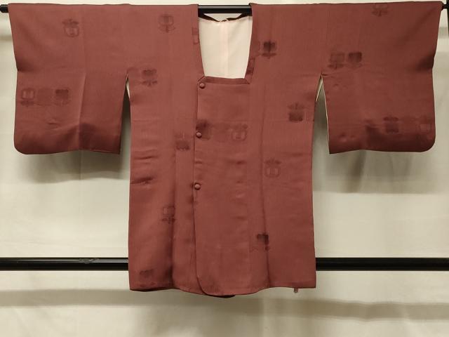 平和屋着物＃道行コート　地紋起こし　草花地紋　正絹　逸品　CABF9199in