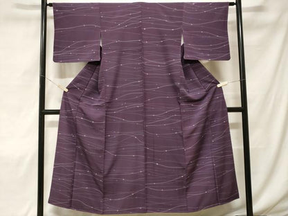 平和屋着物■上質な小紋 横段丸文 正絹 逸品 CABF9201ev