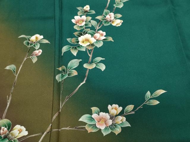 平和屋着物□訪問着 枝花文 暈し染め 金彩 正絹 逸品 CABF9206ev