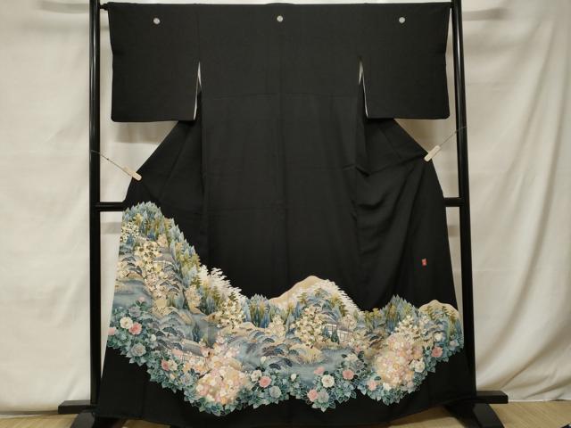 平和屋着物■豪華黒留袖　作家物　御所解　暈し染め　正絹　逸品　CABF9231ev