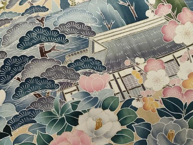 平和屋着物■豪華黒留袖　作家物　御所解　暈し染め　正絹　逸品　CABF9231ev