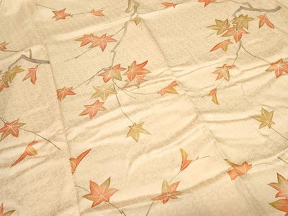 平和屋着物■上質な小紋　枝楓文　暈し染め　正絹　逸品　CABF9235ev