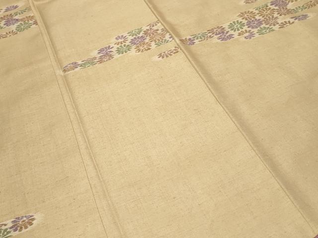 平和屋着物■上質な紬　エ霞菊文　正絹　逸品　CABF9244ev