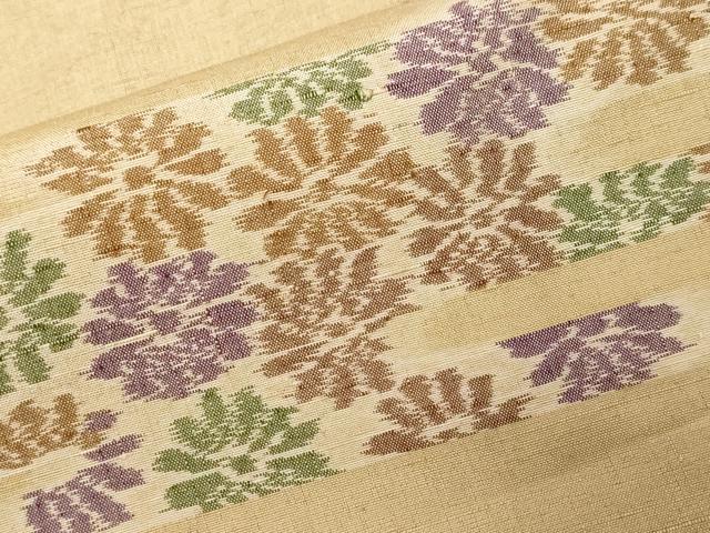 平和屋着物■上質な紬　エ霞菊文　正絹　逸品　CABF9244ev